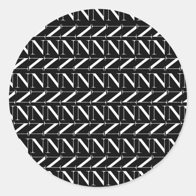 Adesivo Monograma - Letra inicial N (Frente)