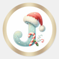Monograma - letra J, Papai Noel - Vinheta de Natal