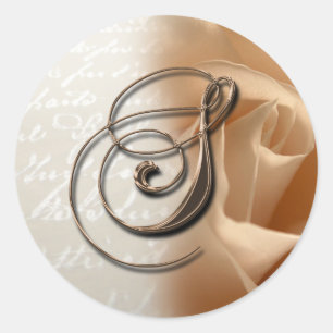 Adesivo Monograma - Letra S Selo de Envelope Casado