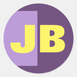 Adesivo Monograma Letras Iniciais Indigo Amarelo Minimalis