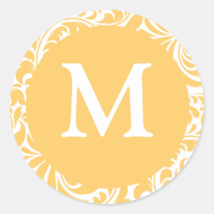 Adesivo Monograma M Dourado E Casamento Branco Favorecendo