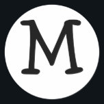 Adesivo Monograma M Vinheta de Casamento<br><div class="desc">Os presentes monográficos têm uma enorme seleção de selos de correio USPS personalizáveis, autocolantes de envelope, cartões de saudação, camisetas, chapéus, botões, ímãs e muito mais. Estes monogramas são excelente de enviar convites para casamento, Convites de festas de aniversário, anúncios de graduação, e festas de aniversário surpresa apenas para citar...</div>