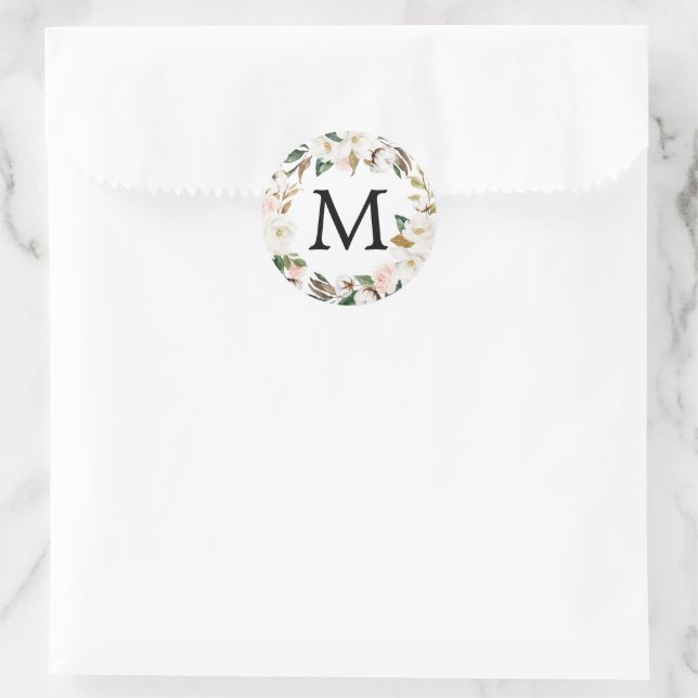 Adesivo Monograma Magnolia Envelope de algodão (Bolsa)