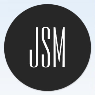 Adesivo Monograma, Marca ou nome comercial   Preto & Branc