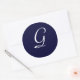 Adesivo Monograma marinho Azul e Branco Monograma Selo ini (Envelope)