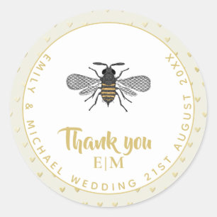 Adesivo Monograma Mel Bee Casamento Favor Gift Elegante