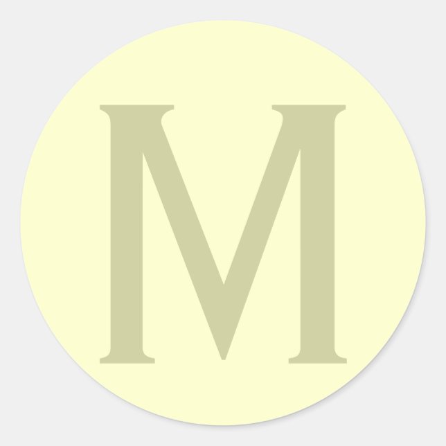 Adesivo Monograma Minimalista Adicionar Seu Nome Moderno I (Frente)