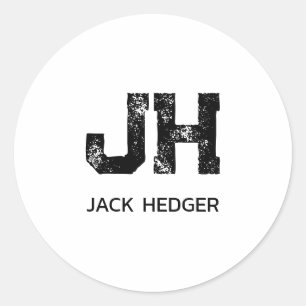 ADESIVO MONOGRAMA MINIMALISTA PRETO DE DUAS LETRAS NOME BR