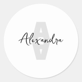 Adesivo Monograma Mínimo com Nome Personalizado