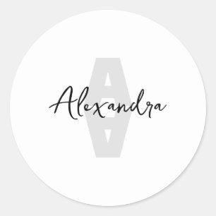 Adesivo Monograma Mínimo com Nome Personalizado