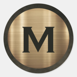Adesivo Monograma Moderno em Ouro Banhado
