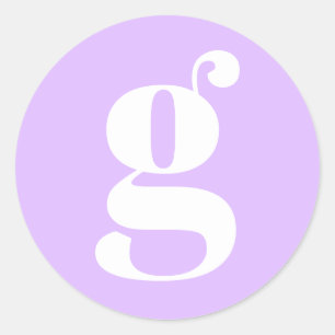 Adesivo Monograma Moderno - Letra Inicial Lavanda Pastel