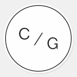 Adesivo Monograma moderno minimalista preto e branco