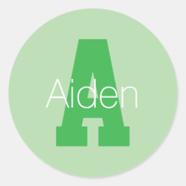 Adesivo Monograma Moderno Negrito | Pale & Kelly Green