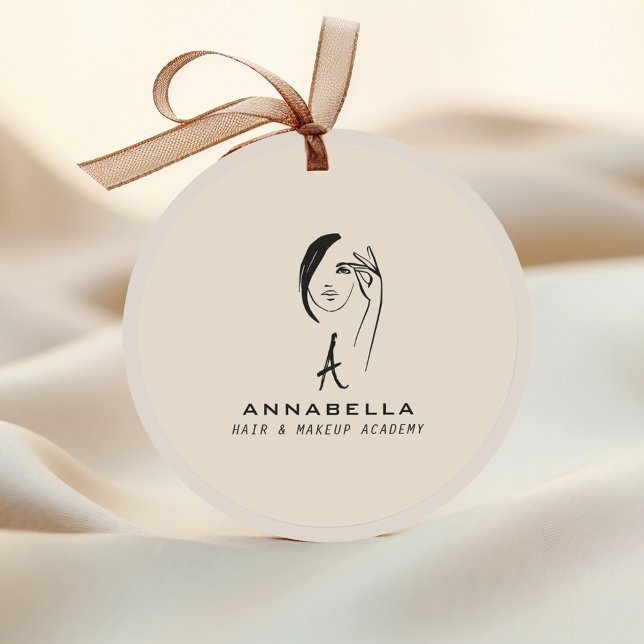 Adesivo Monograma Moderno Rosto Femaiado (Criador carregado)