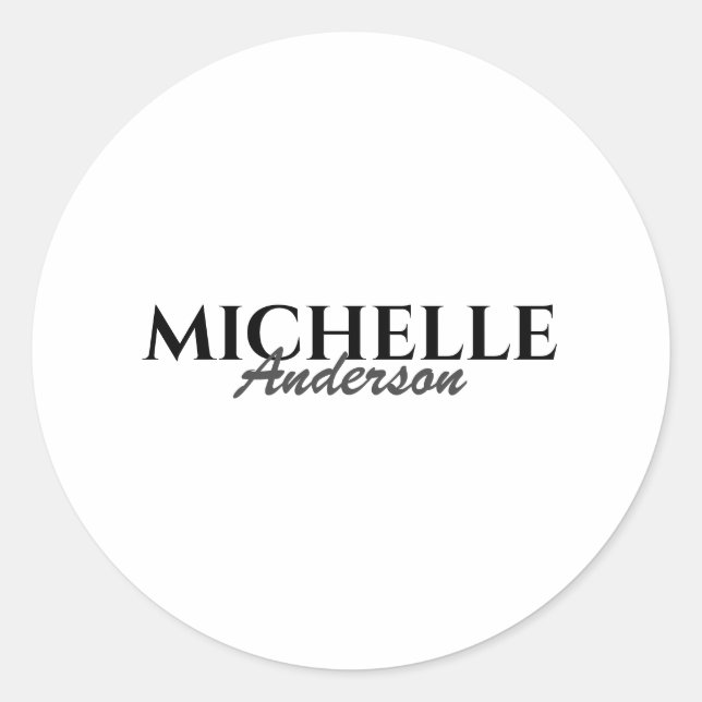 Adesivo Monograma Moderno Simples (Frente)