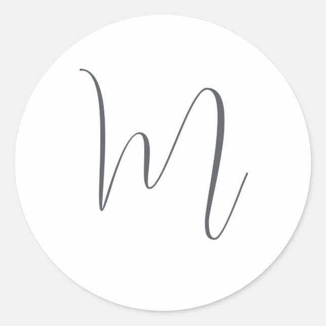 Adesivo Monograma Moderno Simples Minimalista Simples (Frente)