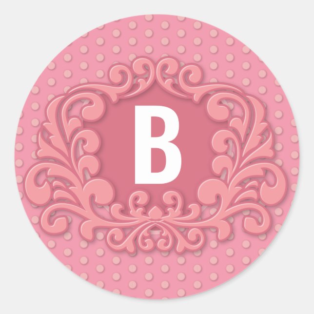 Adesivo Monograma Na moda moderno Cria o seu próprio (Frente)