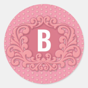 Adesivo Monograma Na moda moderno Cria o seu próprio