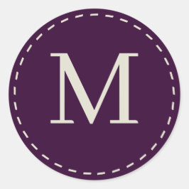 Adesivo Monograma na moda púrpura