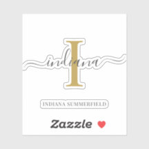 Monograma Nome Inicial Cinza Script Dourado Person