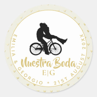 Adesivo Monograma Nuestra Boda, Favor do Presente Casado E