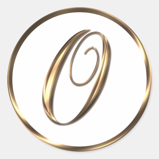 Adesivo Monograma O Faux Bronze (Frente)