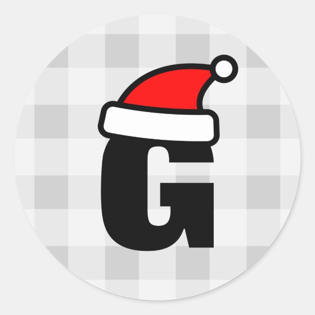 Adesivo Monograma personalizado carta natalina (Frente)