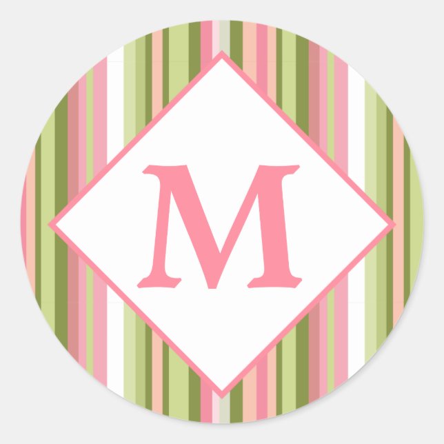 Adesivo Monograma Personalizado com primavera (Frente)