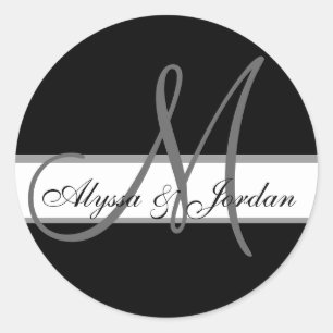 Adesivo Monograma Personalizado de Casamento e Nomes Selag