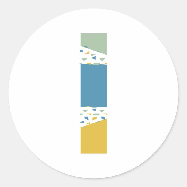 Adesivo Monograma Personalizado de Letra L Abstrato Modern (Frente)