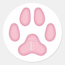Monograma Personalizado de Pet Pet Pinta-Rosa