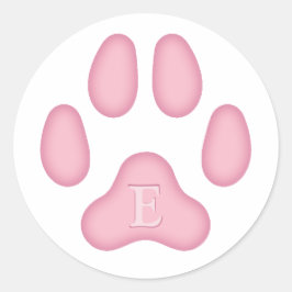 Adesivo Monograma Personalizado de Pet Pet Pinta-Rosa