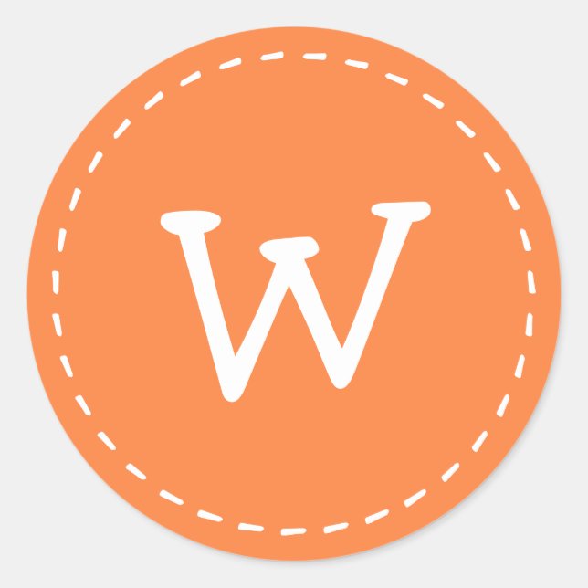 Adesivo Monograma Personalizado de Ponta Simples e Cortado (Frente)