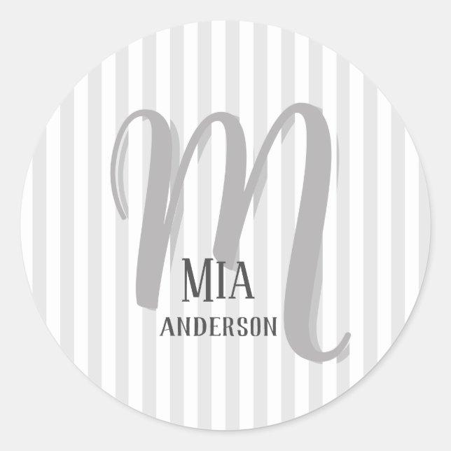 Adesivo Monograma Personalizado do Vibe da Manhã (Frente)