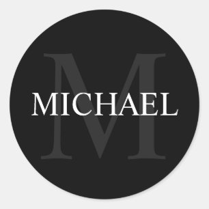 Adesivo Monograma personalizado e aparência de marcador d