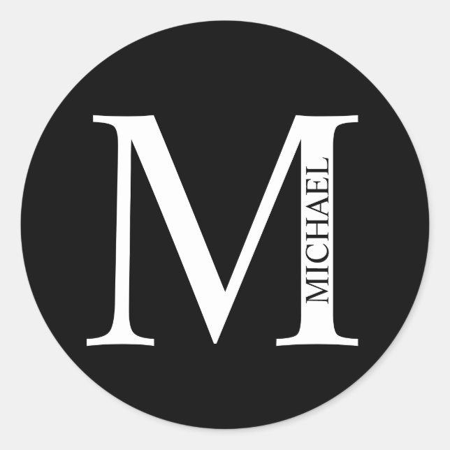 Adesivo Monograma Personalizado e Nome (Frente)