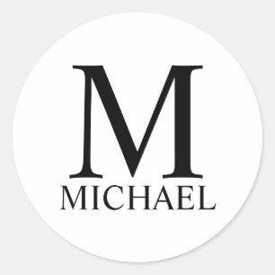 Adesivo Monograma Personalizado e Pau redondo Clássico de 