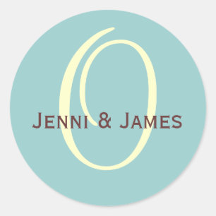 Adesivo Monograma Personalizado O Favor de Casamento e Vin