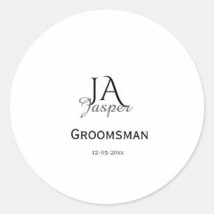 Adesivo Monograma personalizado padrinho melhor homem nome