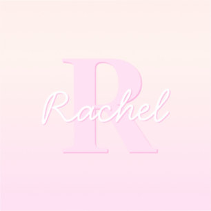 Adesivo Monograma Personalizável Custa   Pêssego e Ombro R