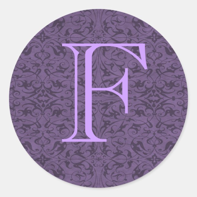 Adesivo Monograma personalizável F (Frente)