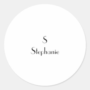 Adesivo Monograma Preto Branco Inicial Nome Personalizado 
