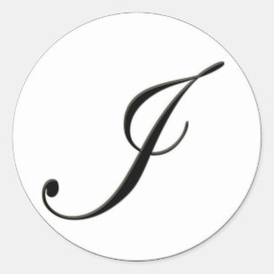 Adesivo Monograma preto e branco elegante mim