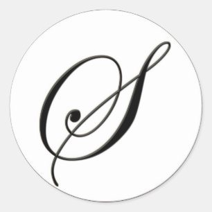 Adesivo Monograma preto e branco Elegante S
