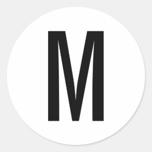 Adesivo Monograma preto e branco moderno simples