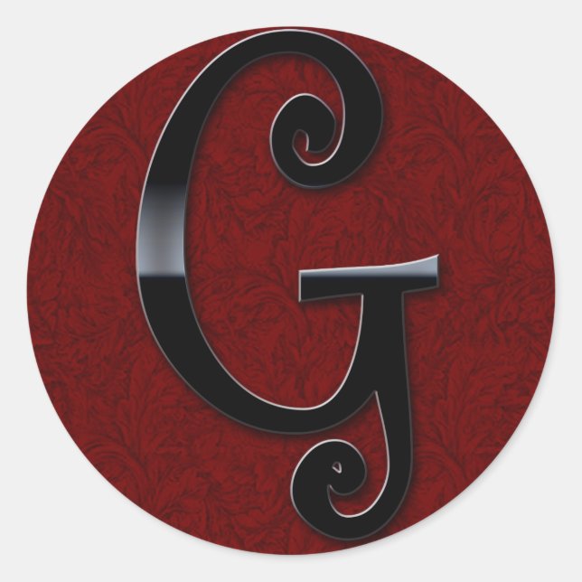 Adesivo Monograma preto - G (Frente)