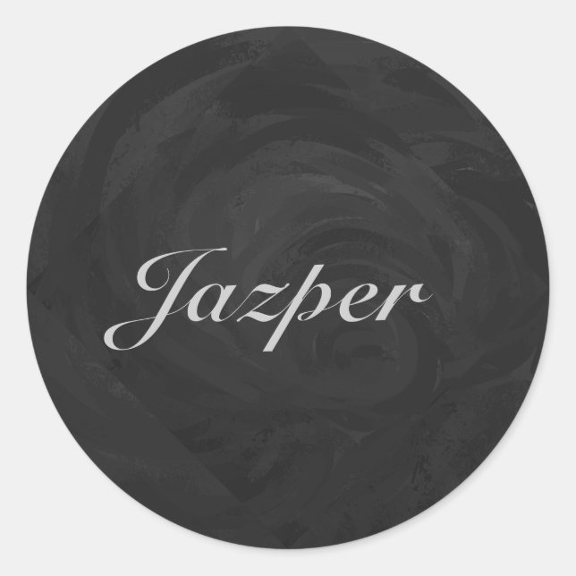 Adesivo Monograma Preto Kohl Personalizado (Frente)