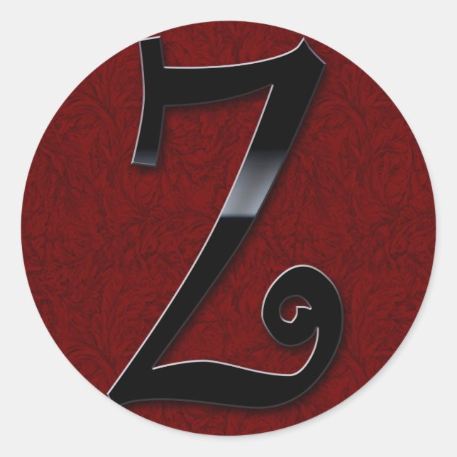 Adesivo Monograma Preto - Z (Frente)