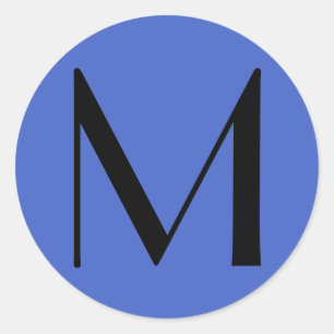 Adesivo Monograma Profundo Black Real Modern Nome inicial